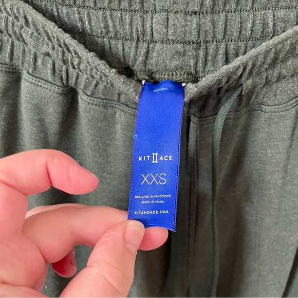 Kit and Ace Modal Blend Loungewear Joggers Dark Green Size XXS - Picture 6 of 9